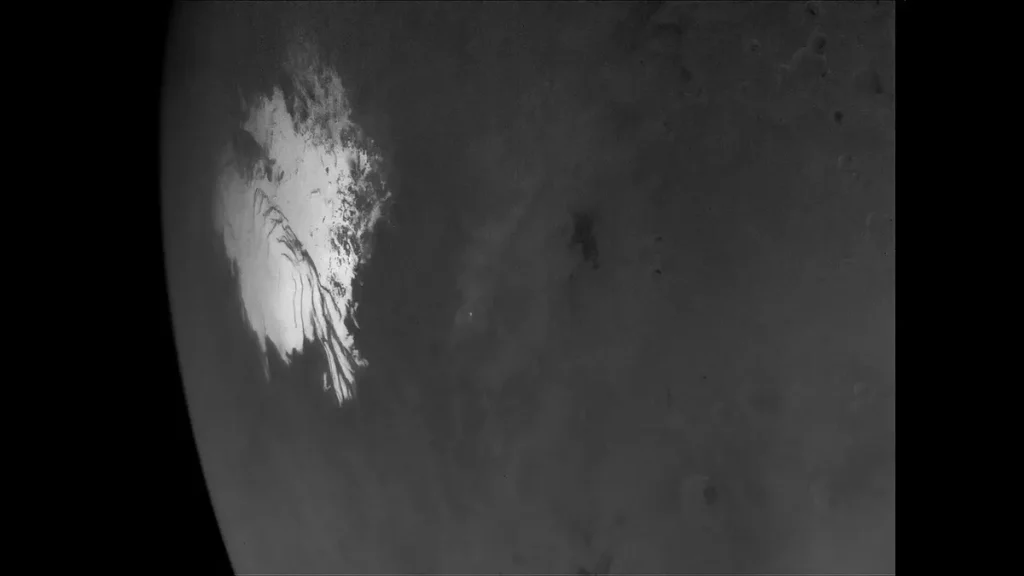 Clearest picture of the south polar cap of Mars