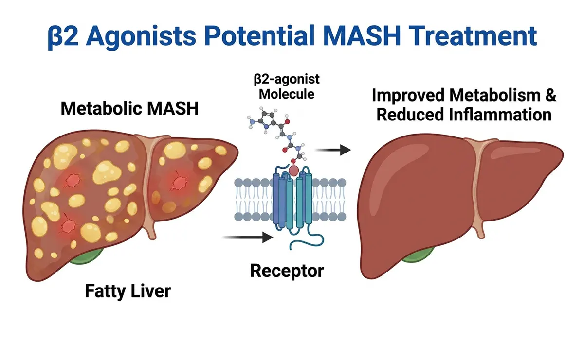 New Study Shows Beta 2 Agonists Could Treat Metabolic MASH
